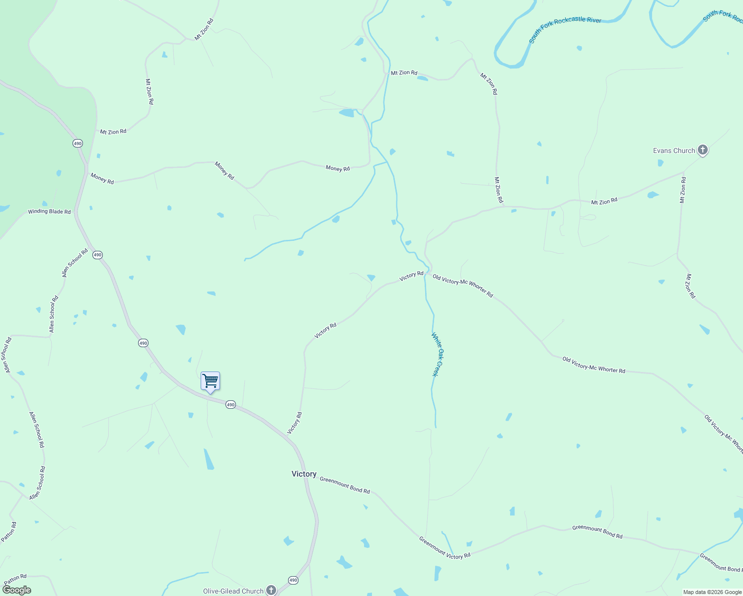 map of restaurants, bars, coffee shops, grocery stores, and more near 27 Victory Street in East Bernstadt
