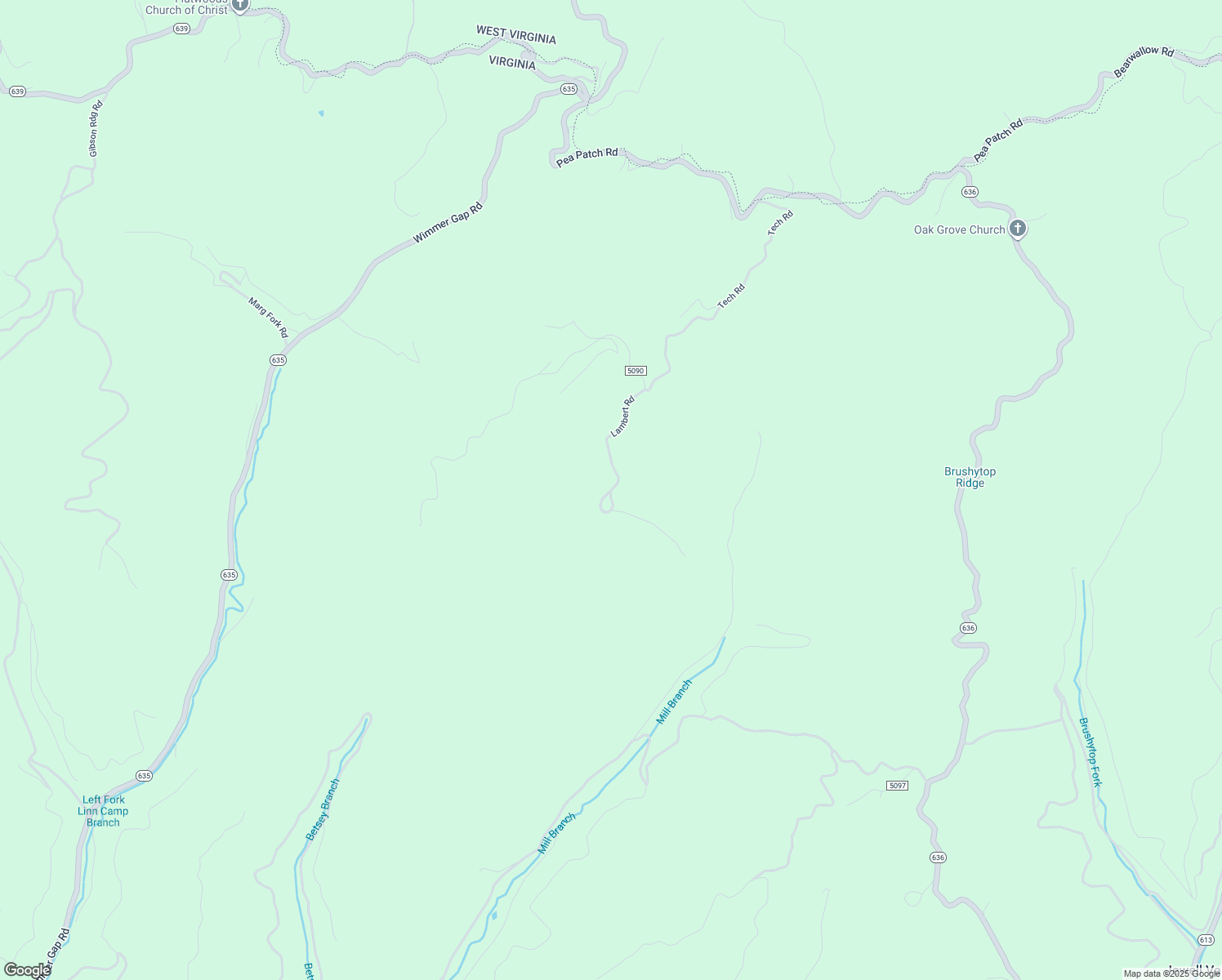 map of restaurants, bars, coffee shops, grocery stores, and more near 1202 Lambert Road in Jewell Ridge