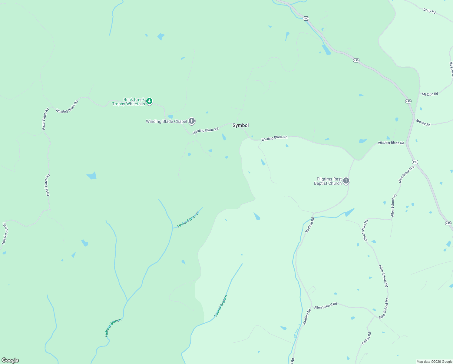 map of restaurants, bars, coffee shops, grocery stores, and more near 385 Laurel Branch Road in East Bernstadt