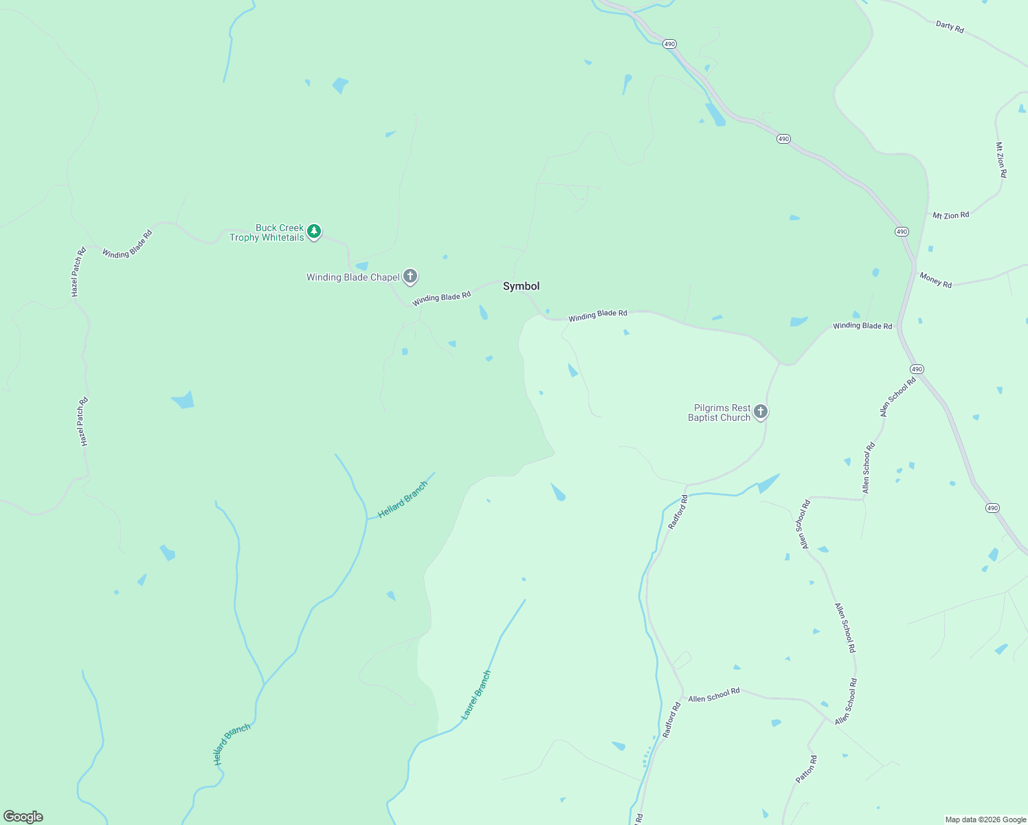 map of restaurants, bars, coffee shops, grocery stores, and more near 385 Laurel Branch Road in East Bernstadt