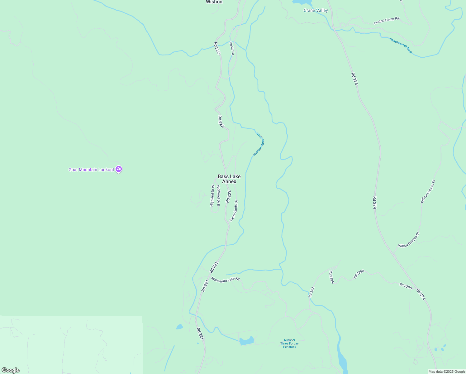 map of restaurants, bars, coffee shops, grocery stores, and more near 35974 Sierra Linda Drive in Wishon