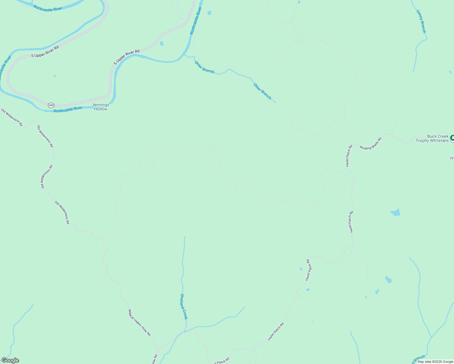 map of restaurants, bars, coffee shops, grocery stores, and more near Wildcat Road in East Bernstadt