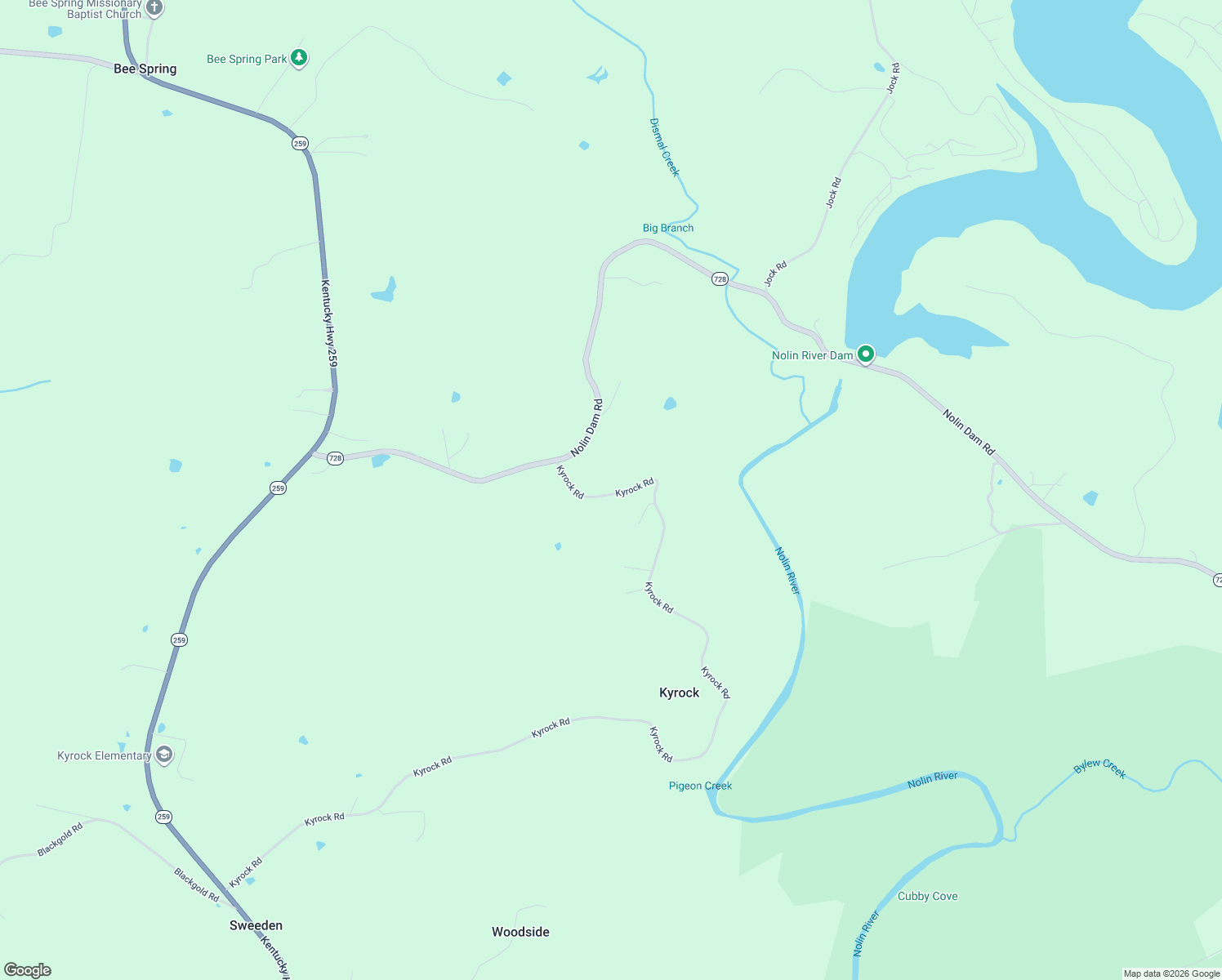 map of restaurants, bars, coffee shops, grocery stores, and more near Kyrock Rd in Sweeden