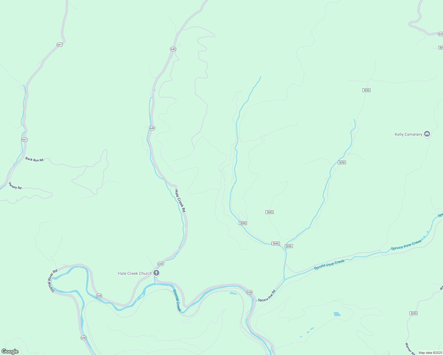 map of restaurants, bars, coffee shops, grocery stores, and more near 2117 Left Fork Road in Pilgrim's Knob