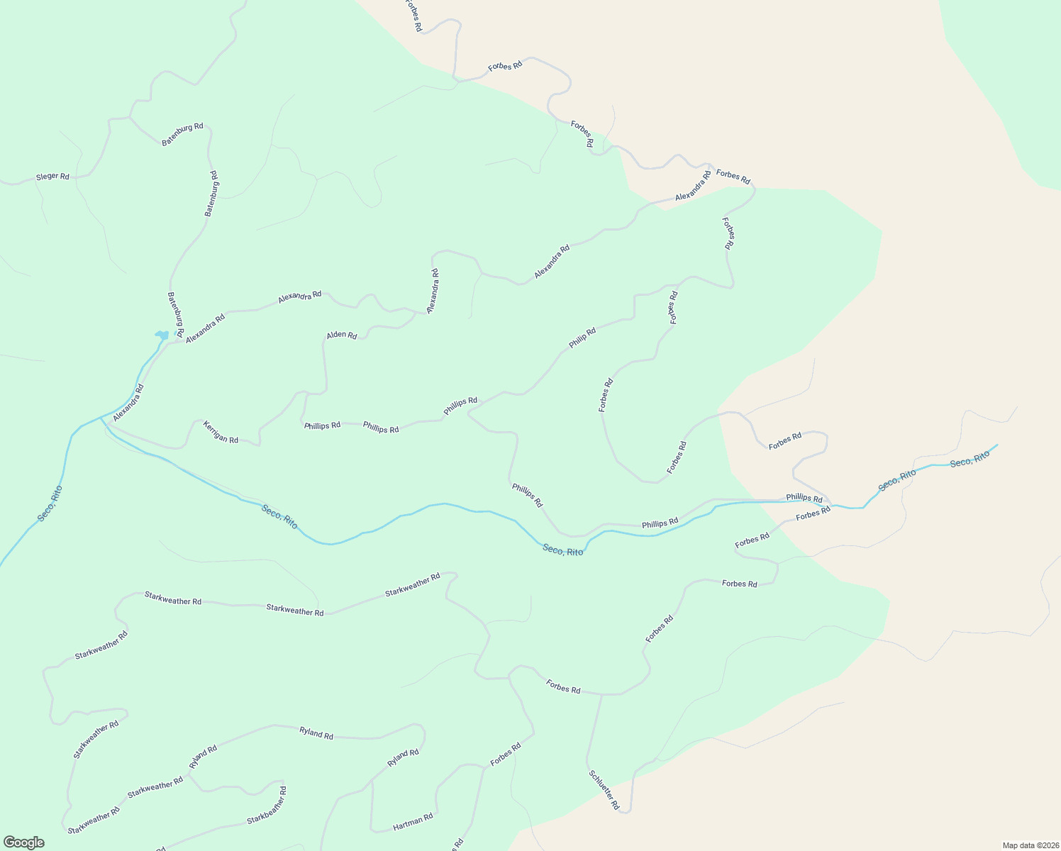 map of restaurants, bars, coffee shops, grocery stores, and more near Phillips Road in Fort Garland