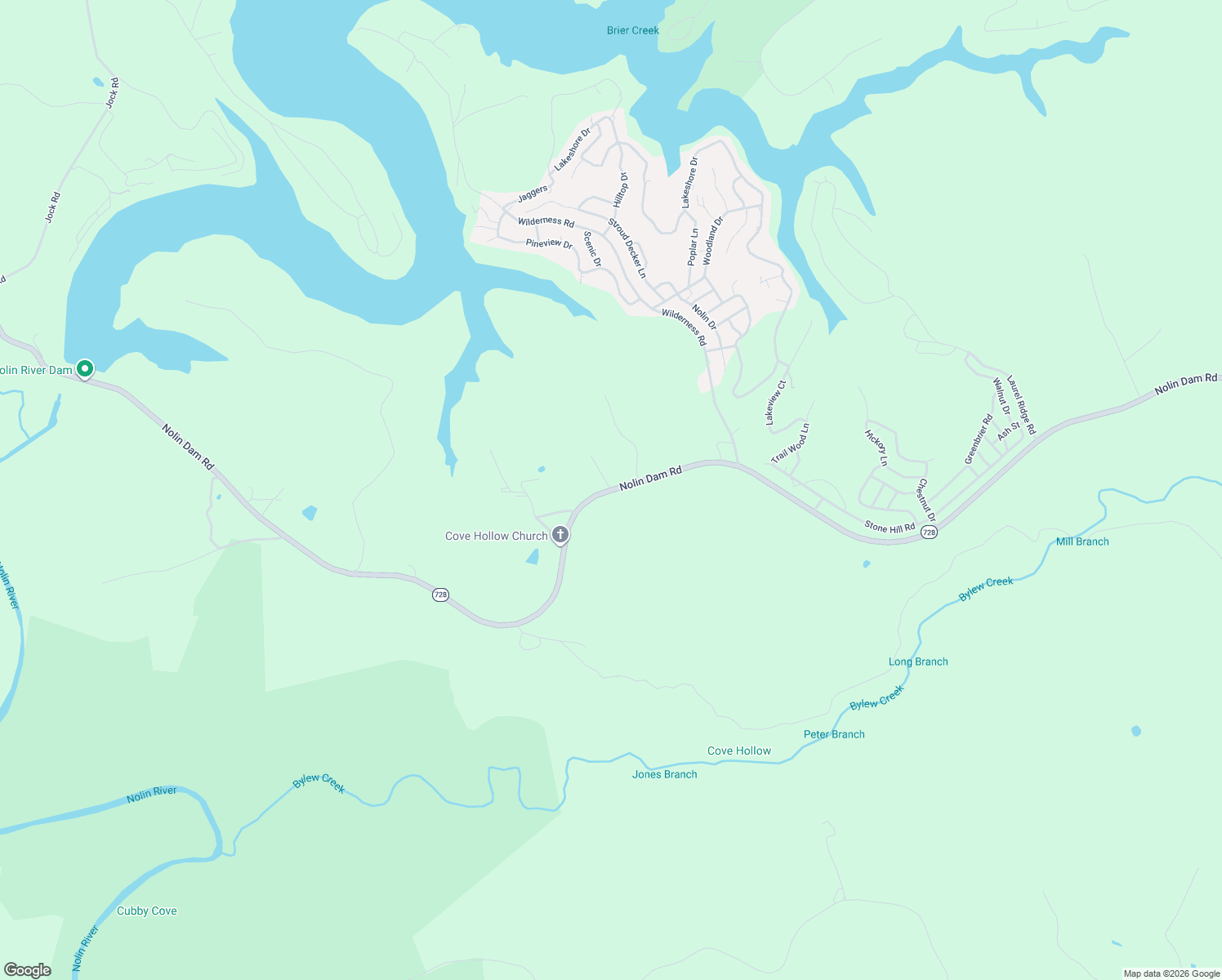 map of restaurants, bars, coffee shops, grocery stores, and more near 4439 Nolin Dam Road in Mammoth Cave
