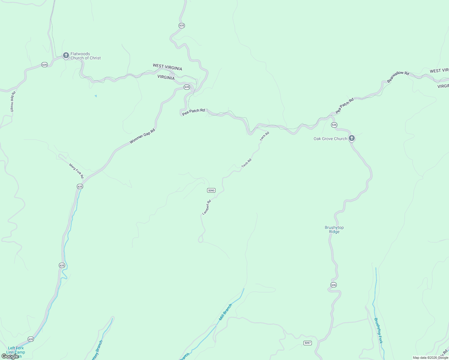 map of restaurants, bars, coffee shops, grocery stores, and more near State Route 704 in Jewell Ridge
