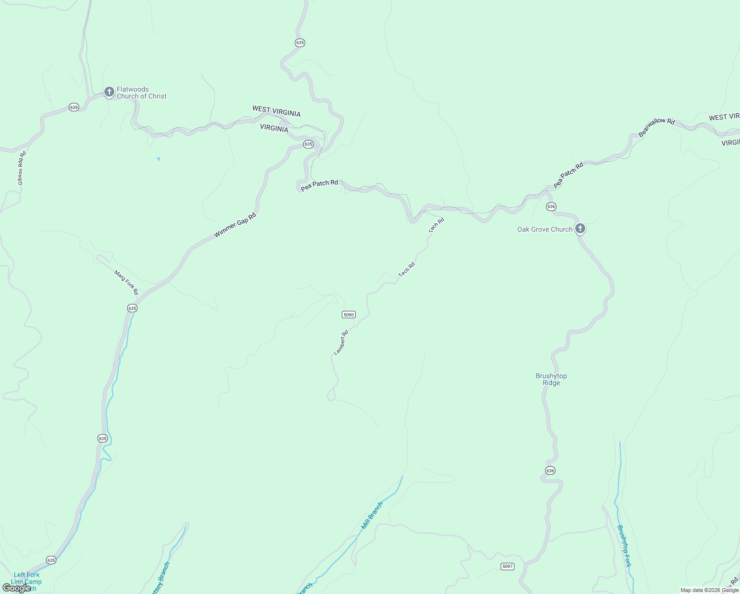 map of restaurants, bars, coffee shops, grocery stores, and more near State Route 704 in Jewell Ridge