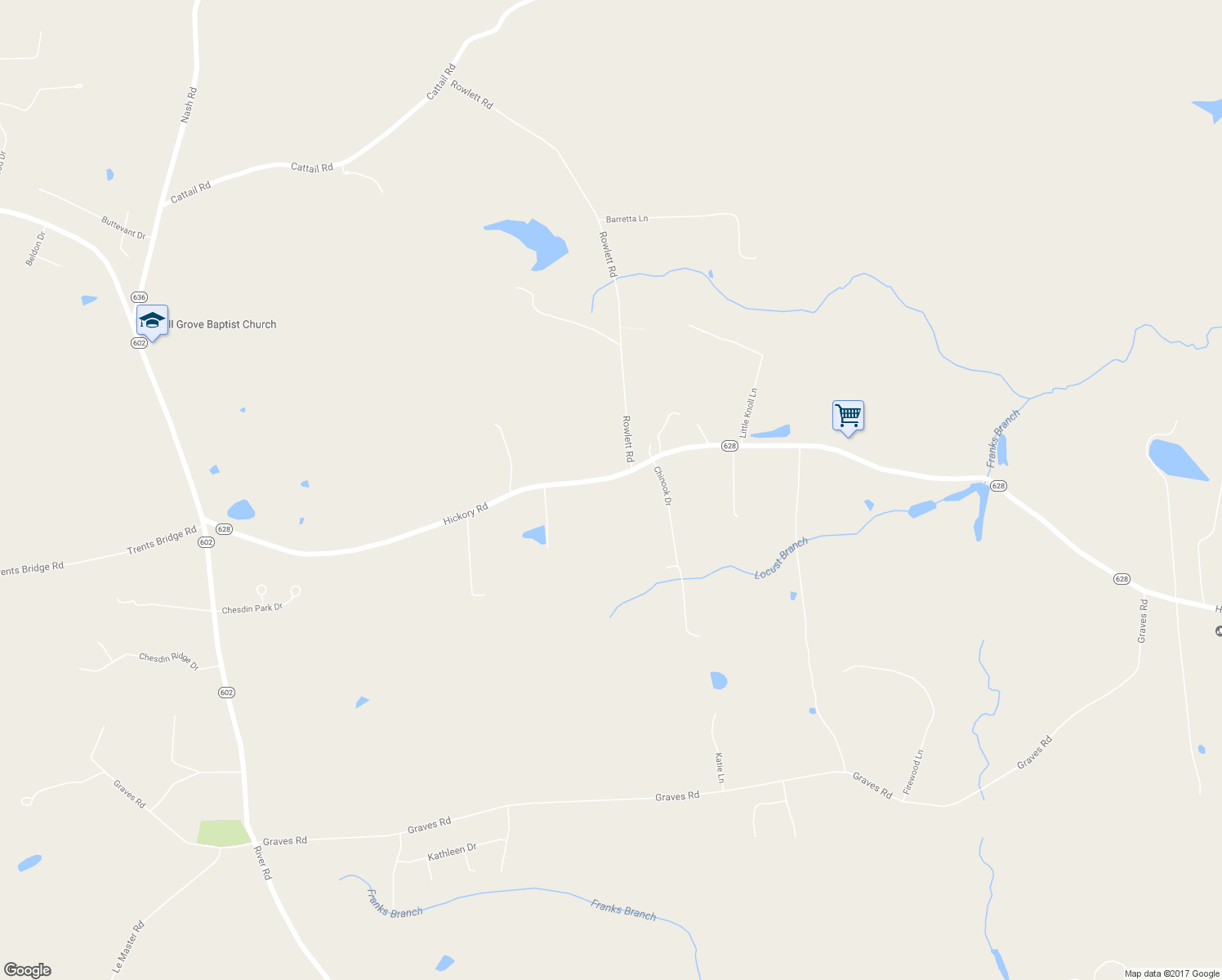 map of restaurants, bars, coffee shops, grocery stores, and more near 9311 Hickory Road in Petersburg