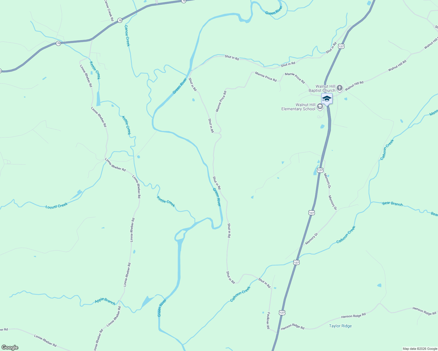 map of restaurants, bars, coffee shops, grocery stores, and more near Shut in Road in Liberty