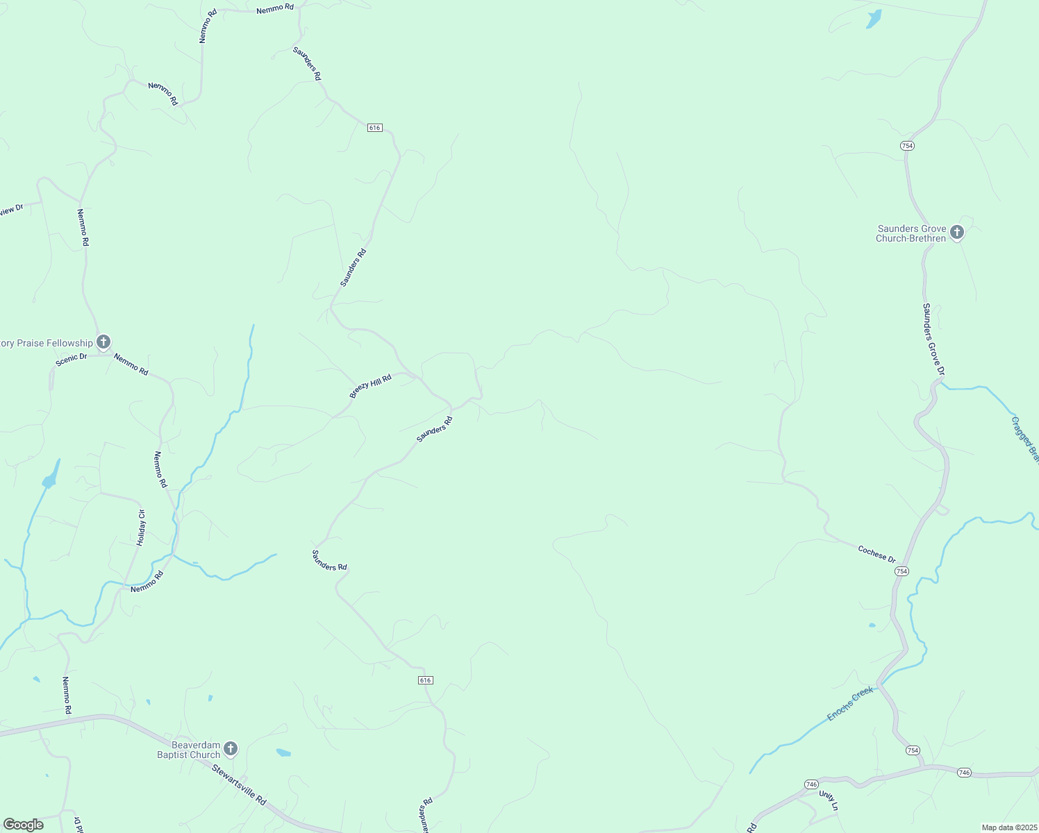 map of restaurants, bars, coffee shops, grocery stores, and more near 1257 Green Mountain Road in Vinton