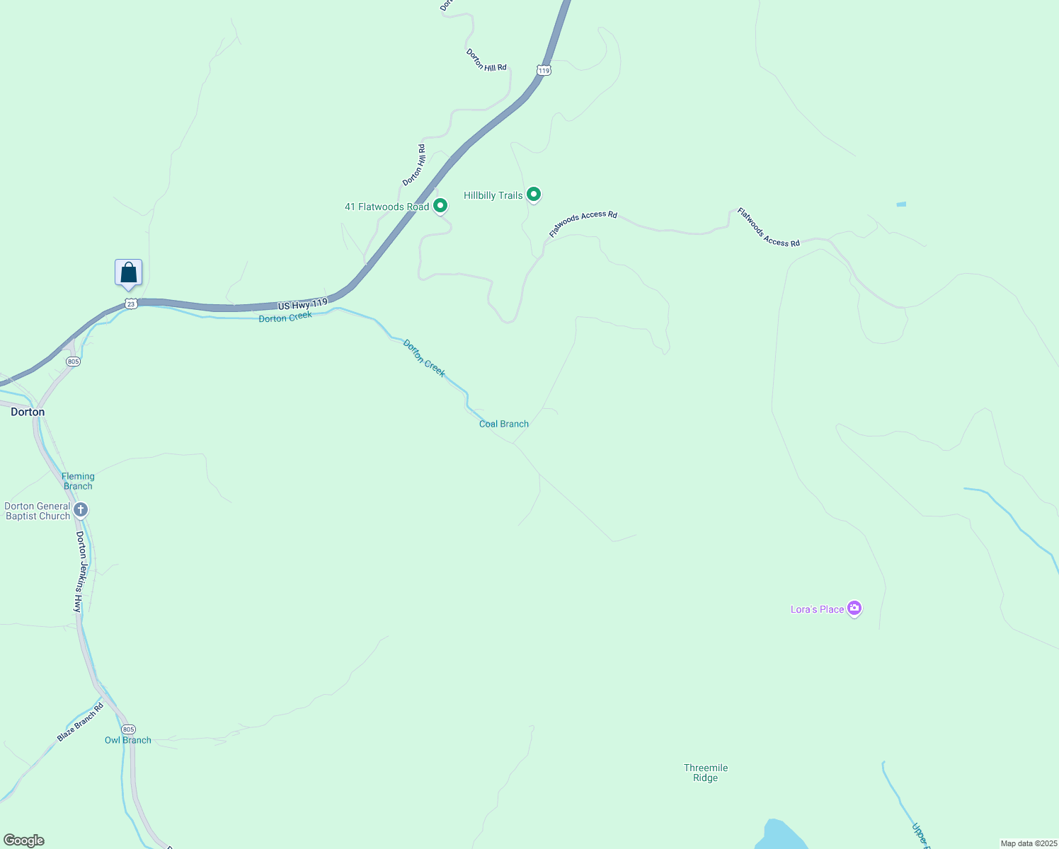 map of restaurants, bars, coffee shops, grocery stores, and more near 16 Coal Branch Road in Shelby Gap