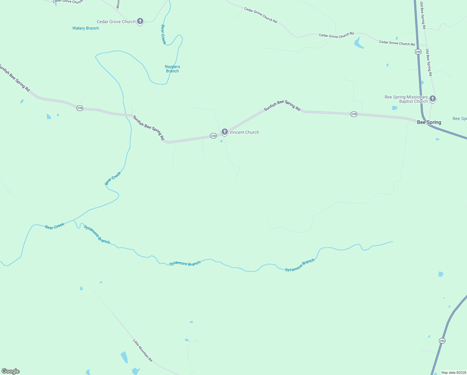 map of restaurants, bars, coffee shops, grocery stores, and more near 1-499 Vincent Cemetery Road in Edmonson