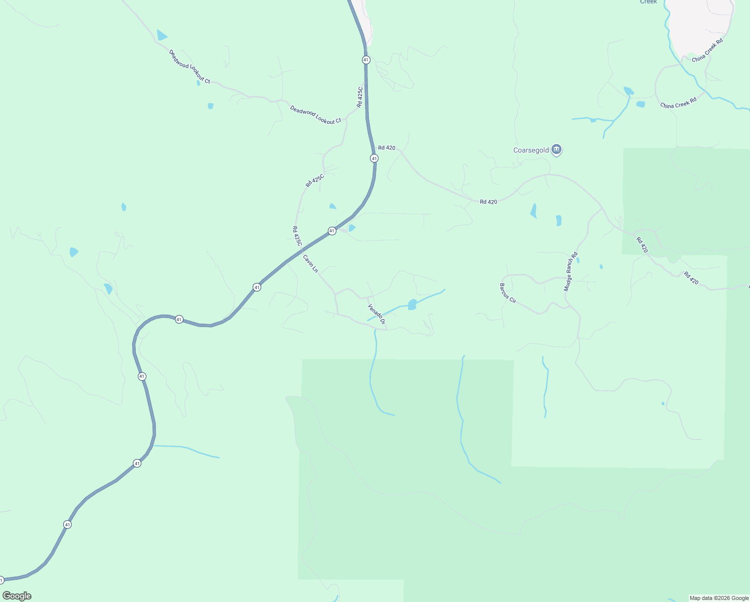 map of restaurants, bars, coffee shops, grocery stores, and more near 36763 Venado Drive in Coarsegold