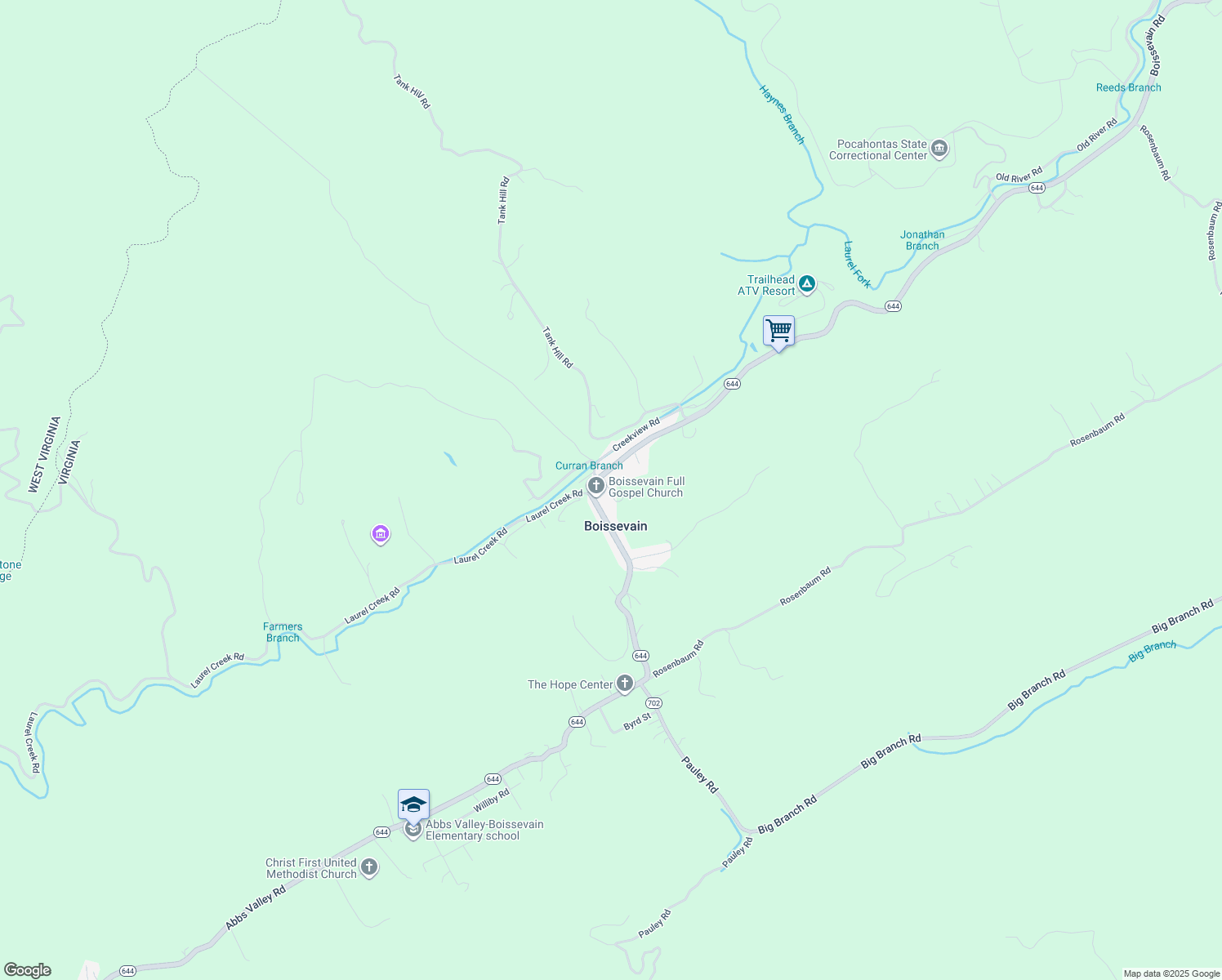 map of restaurants, bars, coffee shops, grocery stores, and more near Mac Street in Boissevain