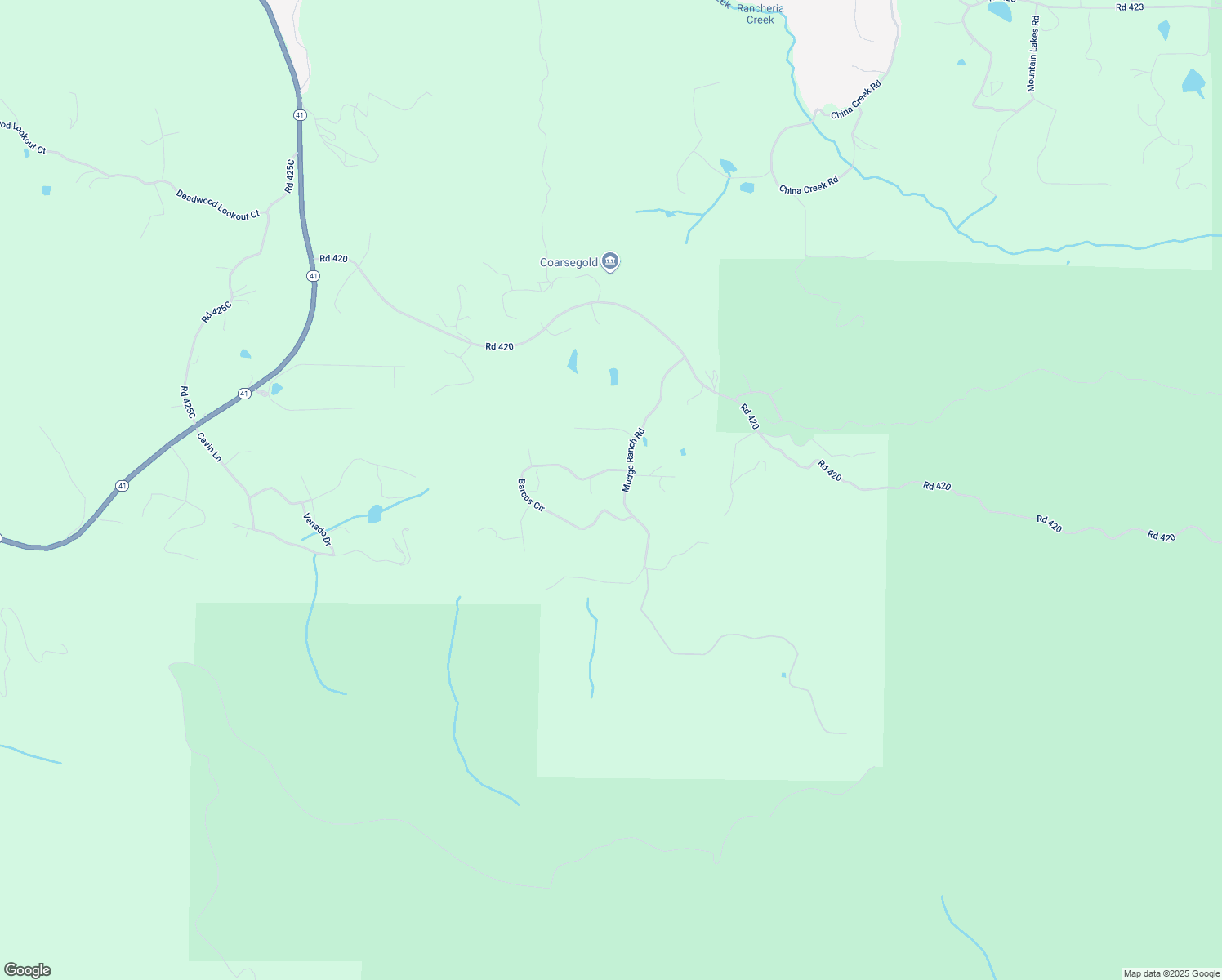 map of restaurants, bars, coffee shops, grocery stores, and more near 36820 Mudge Ranch Road in Coarsegold