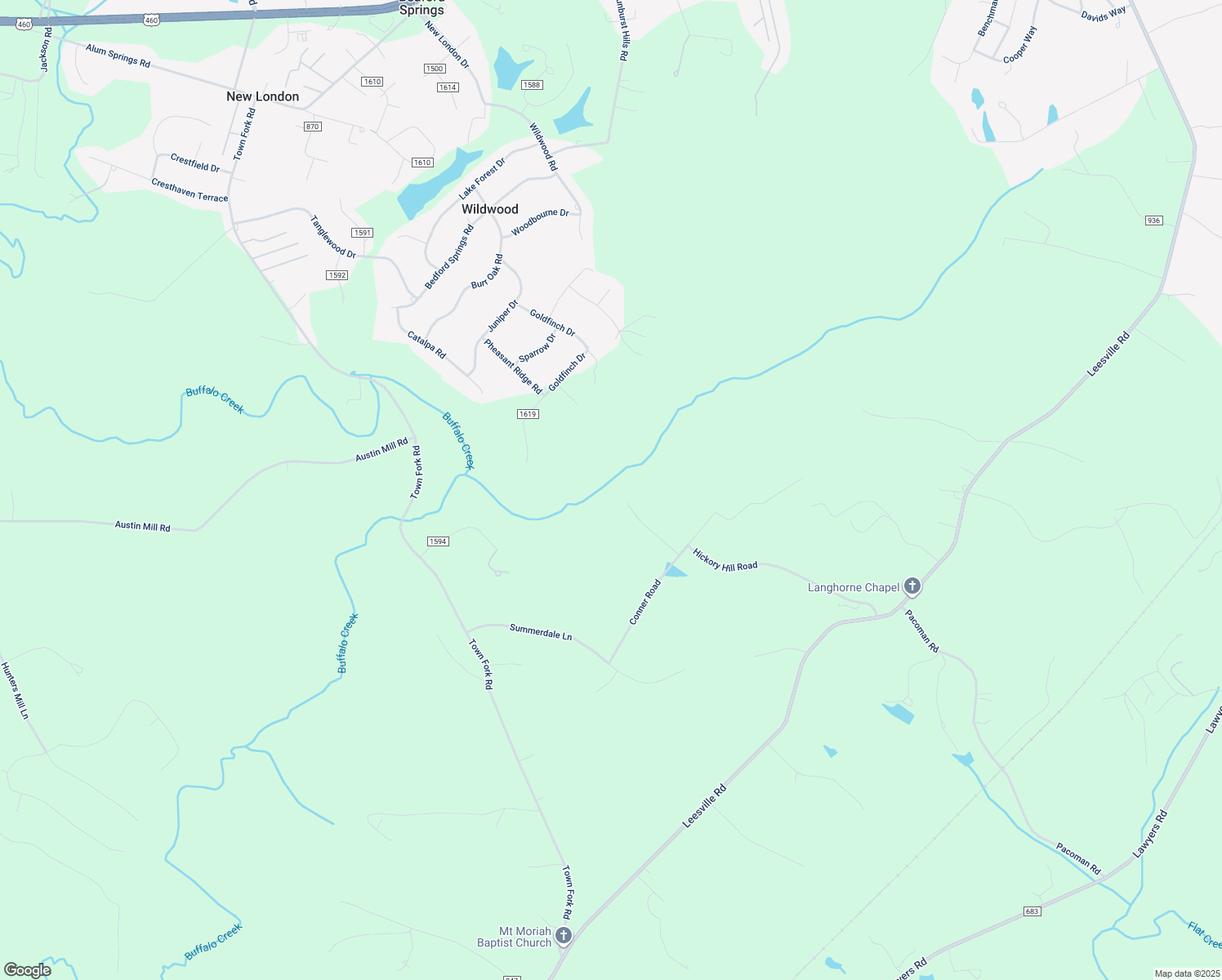 map of restaurants, bars, coffee shops, grocery stores, and more near 210 Caleb Court in Evington