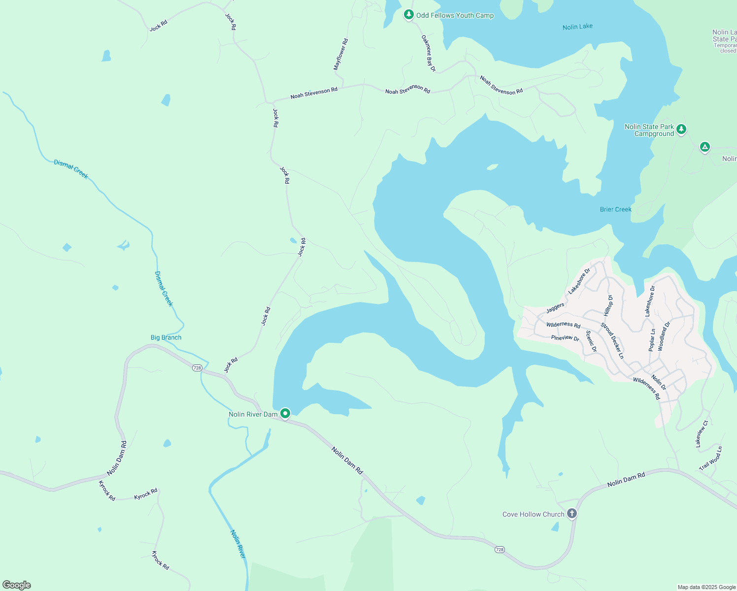 map of restaurants, bars, coffee shops, grocery stores, and more near 619 Willow Lane in Bee Spring