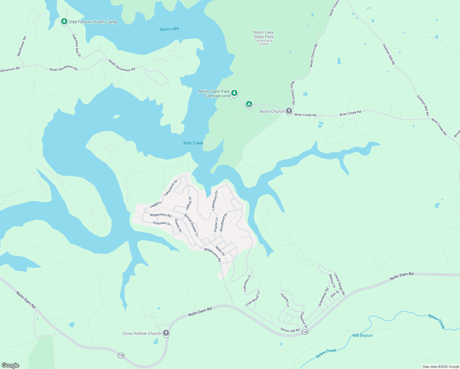 map of restaurants, bars, coffee shops, grocery stores, and more near 606 Lakeshore Drive in Mammoth Cave