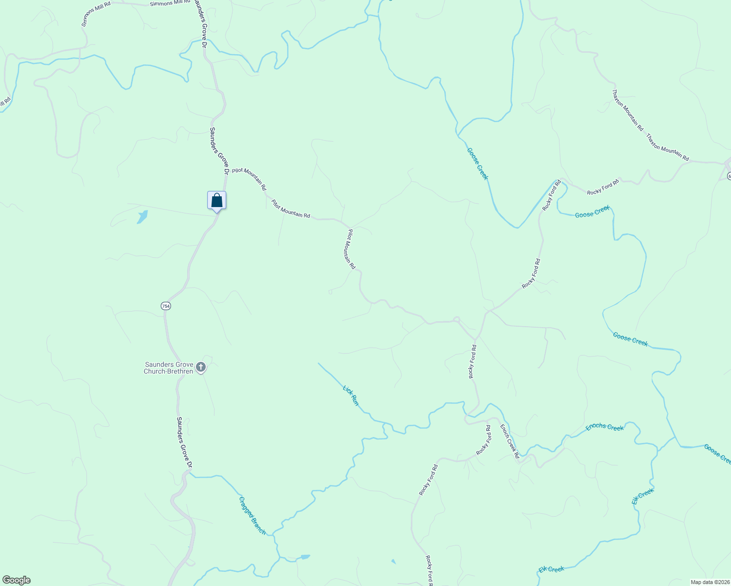 map of restaurants, bars, coffee shops, grocery stores, and more near 2068 Pilot Mountain Road in Moneta