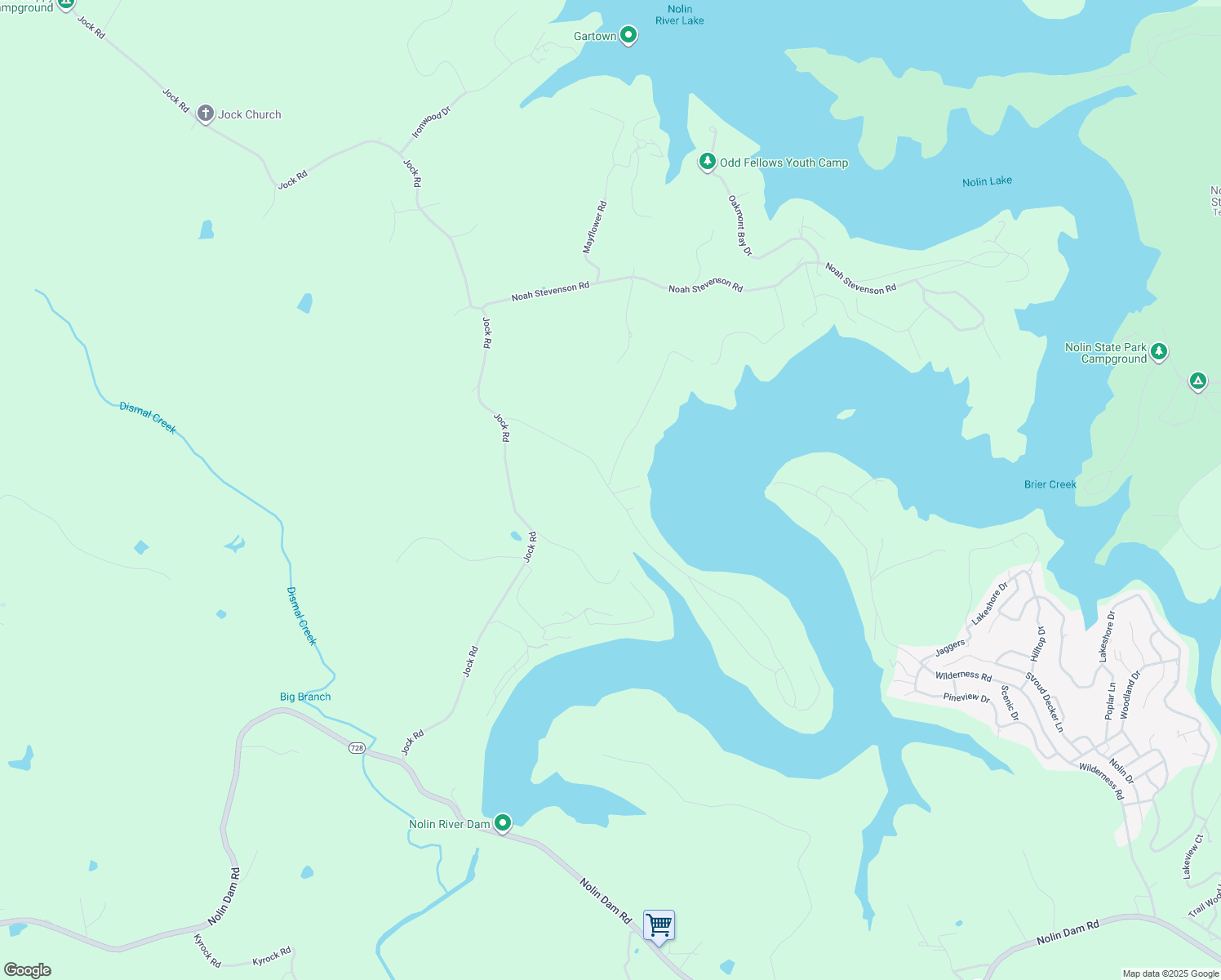 map of restaurants, bars, coffee shops, grocery stores, and more near Silas Hunt Road in Bee Spring