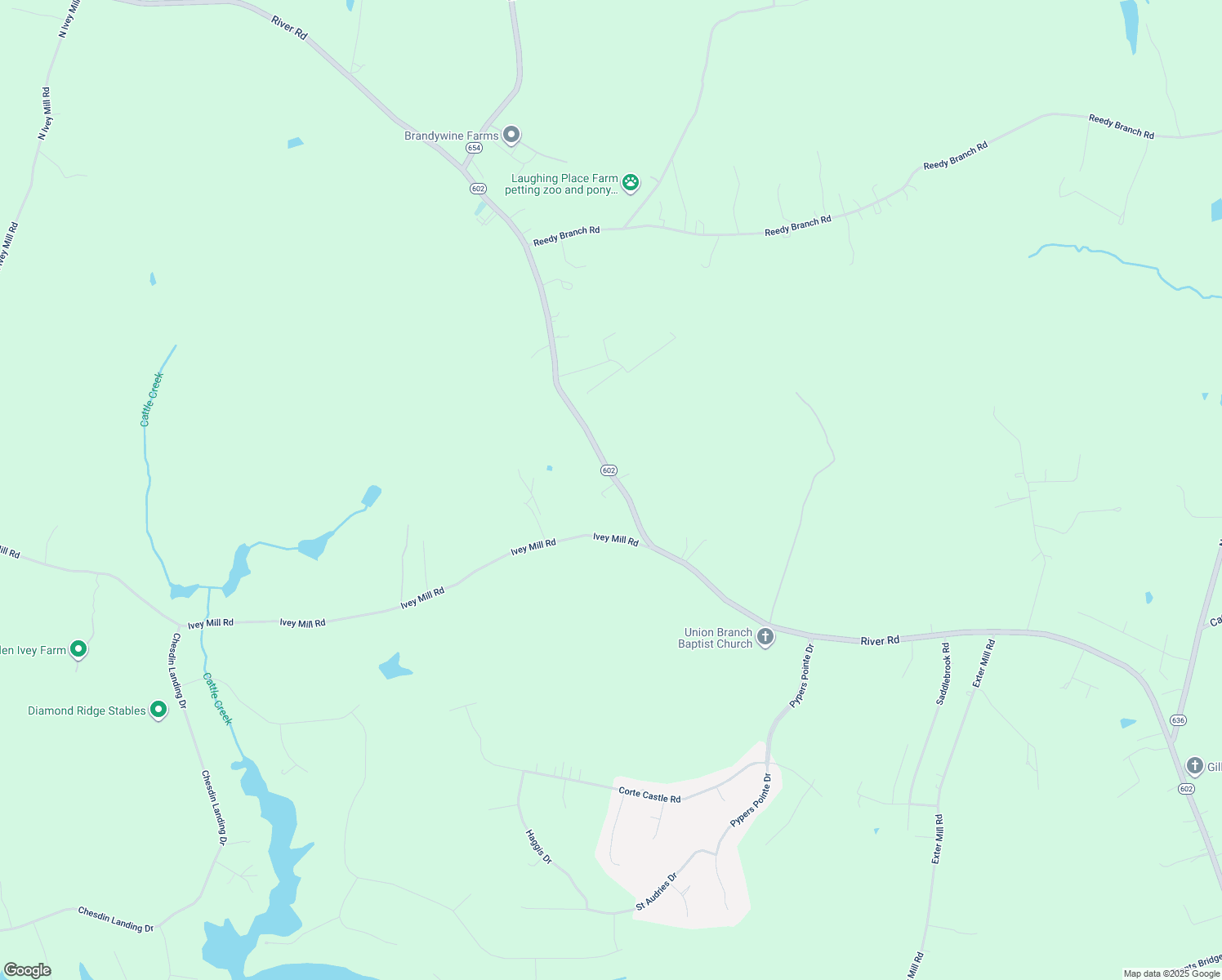 map of restaurants, bars, coffee shops, grocery stores, and more near 11831 River Road in Chesterfield