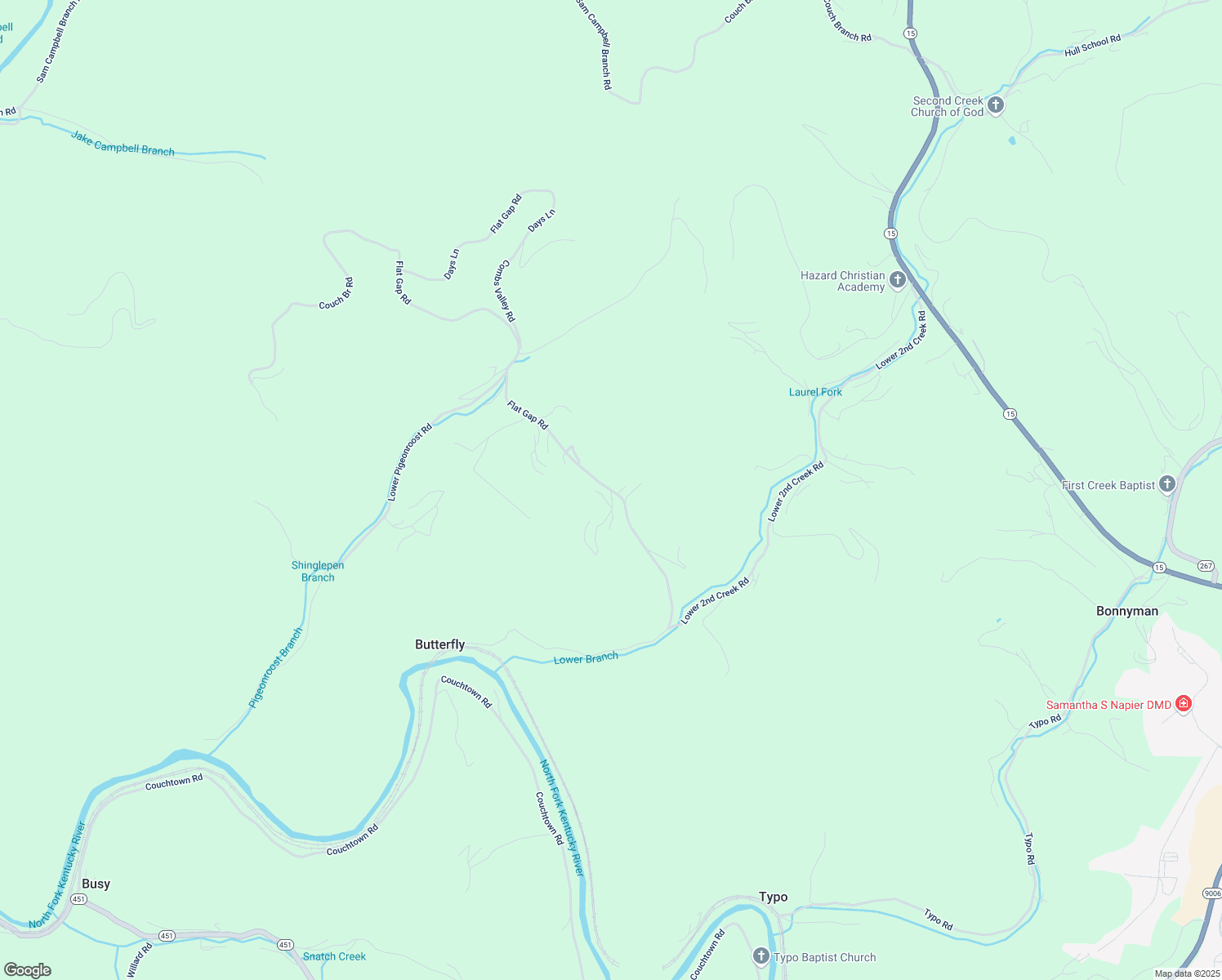 map of restaurants, bars, coffee shops, grocery stores, and more near 85 White Rock Lane in Bonnyman