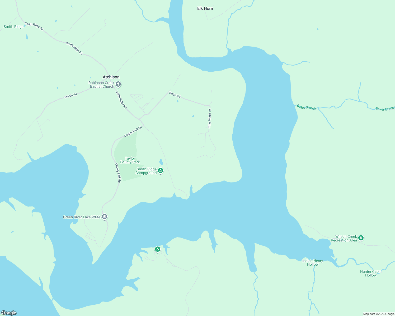 map of restaurants, bars, coffee shops, grocery stores, and more near 398 Eagle Point Rd in Campbellsville