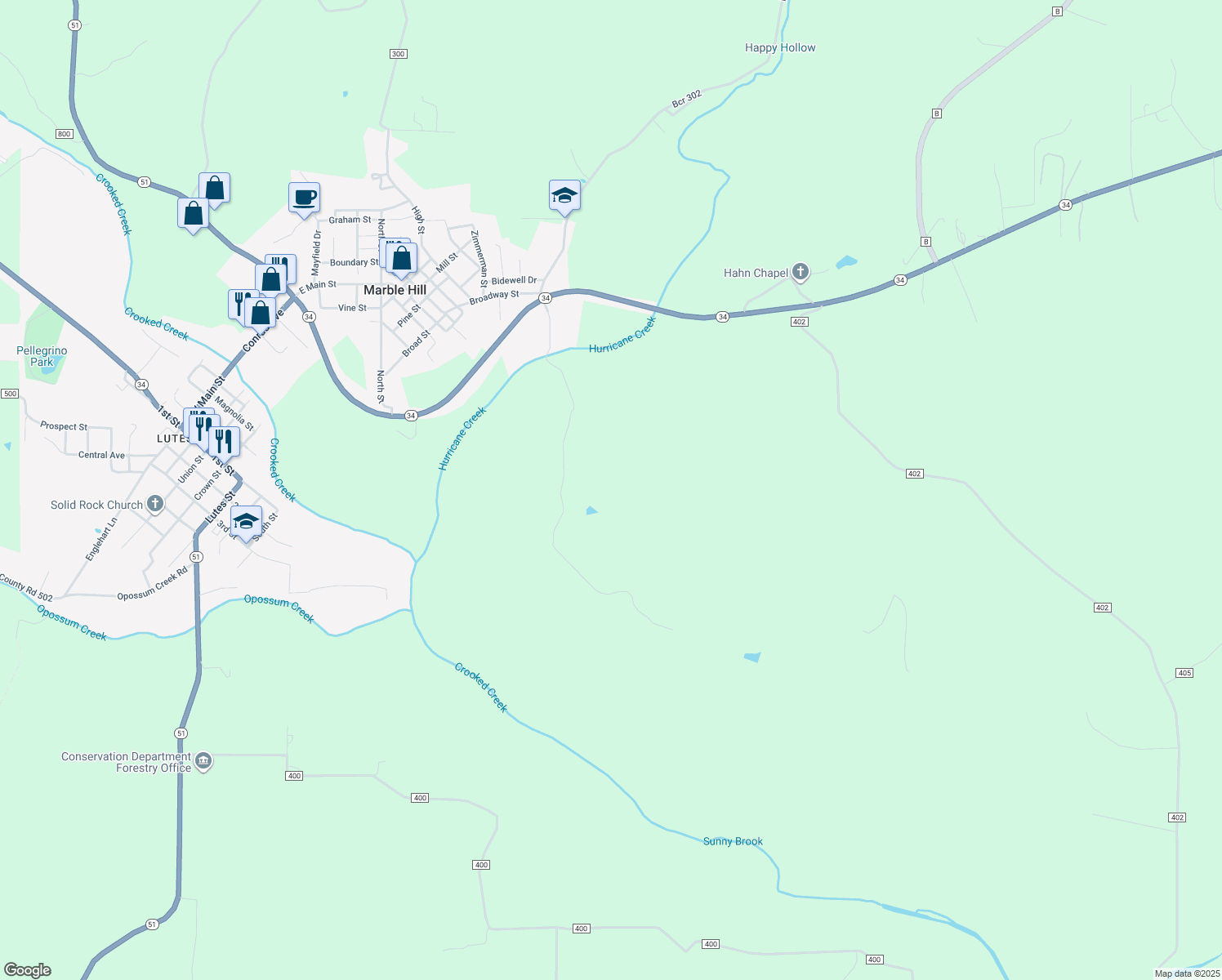 map of restaurants, bars, coffee shops, grocery stores, and more near in Marble Hill