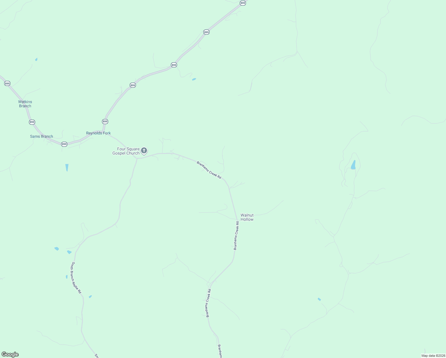 map of restaurants, bars, coffee shops, grocery stores, and more near 1295 Branhams Creek Road in Mallie