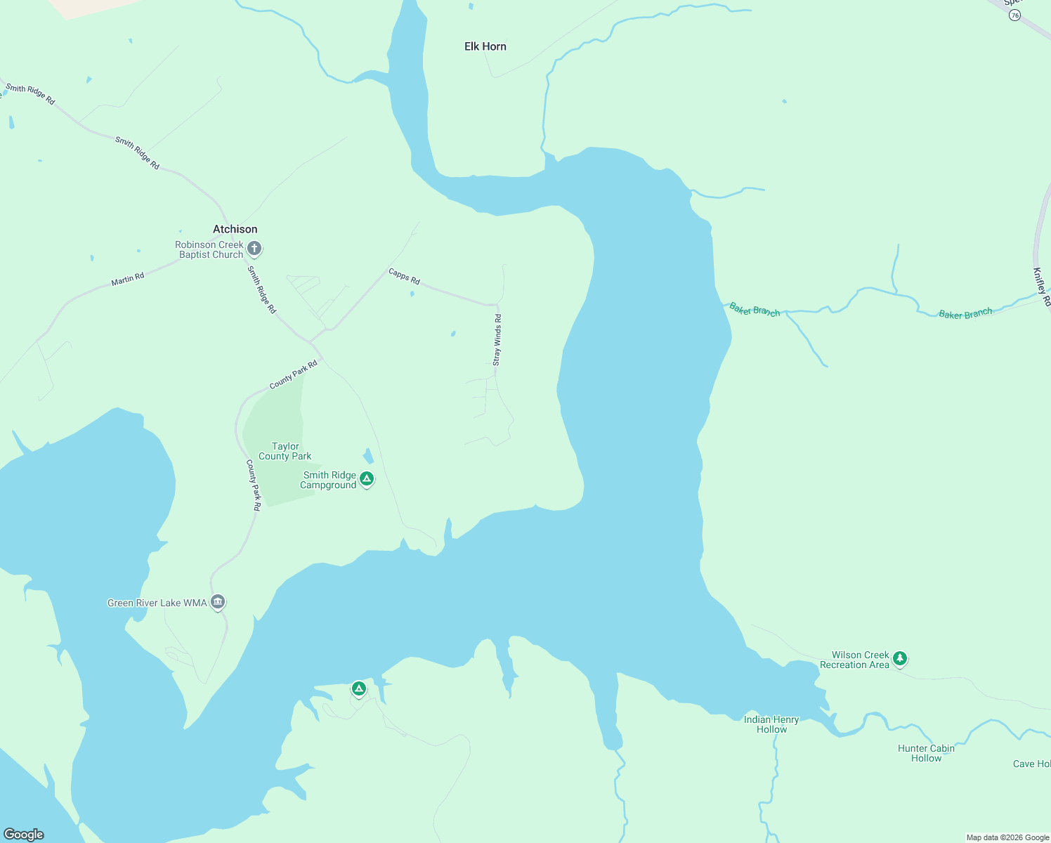 map of restaurants, bars, coffee shops, grocery stores, and more near 2-398 Eagle Point Road in Campbellsville