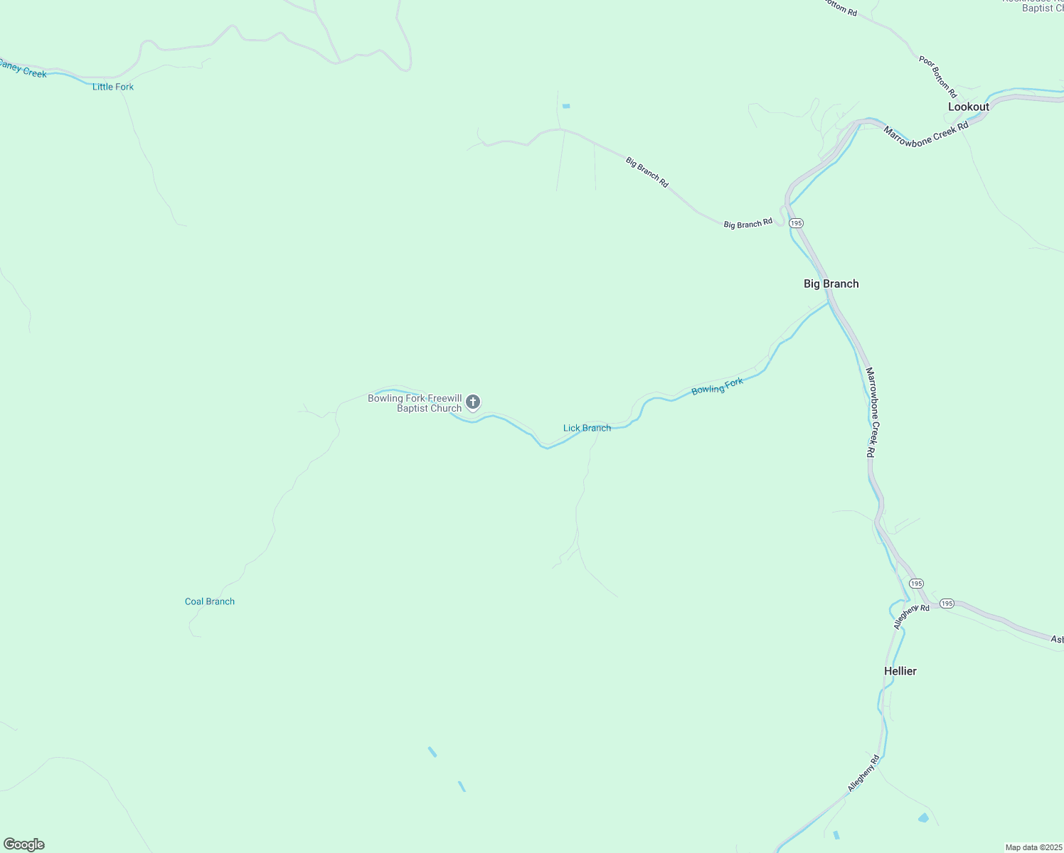 map of restaurants, bars, coffee shops, grocery stores, and more near 906-1660 Bowling Fork Road in Elkhorn City
