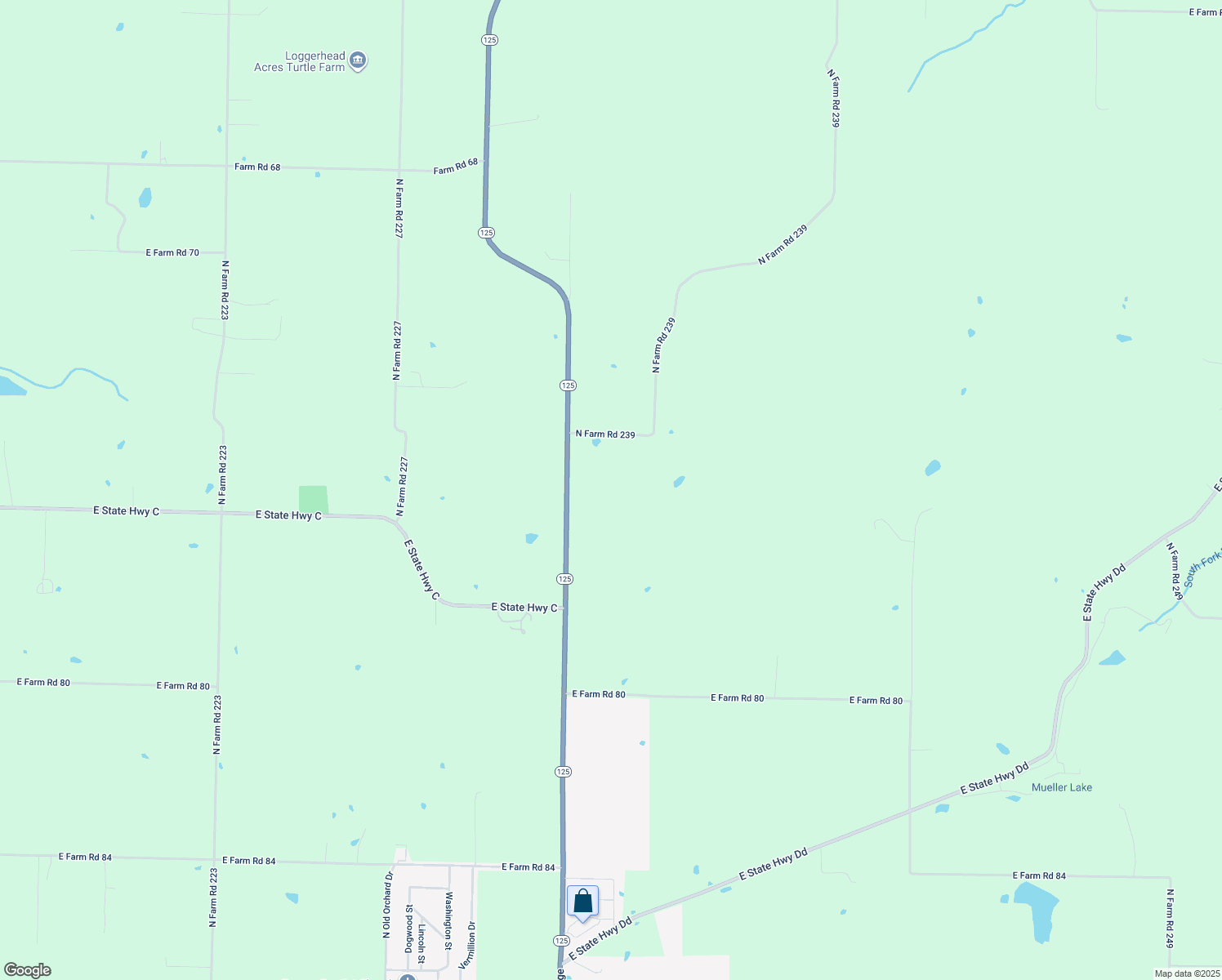 map of restaurants, bars, coffee shops, grocery stores, and more near 5960 Highway 125 in Strafford
