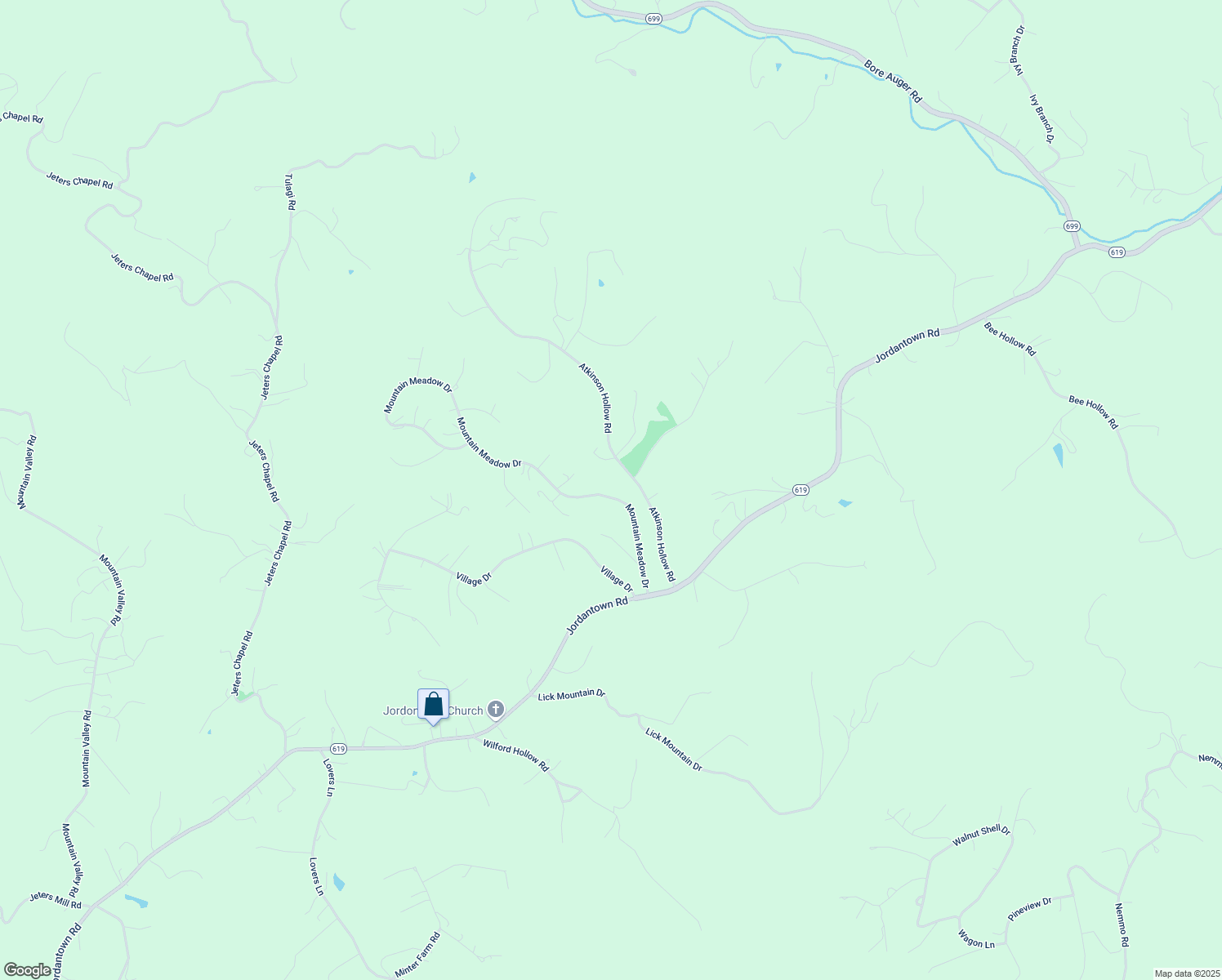 map of restaurants, bars, coffee shops, grocery stores, and more near 1428 Atkinson Hollow Road in Vinton