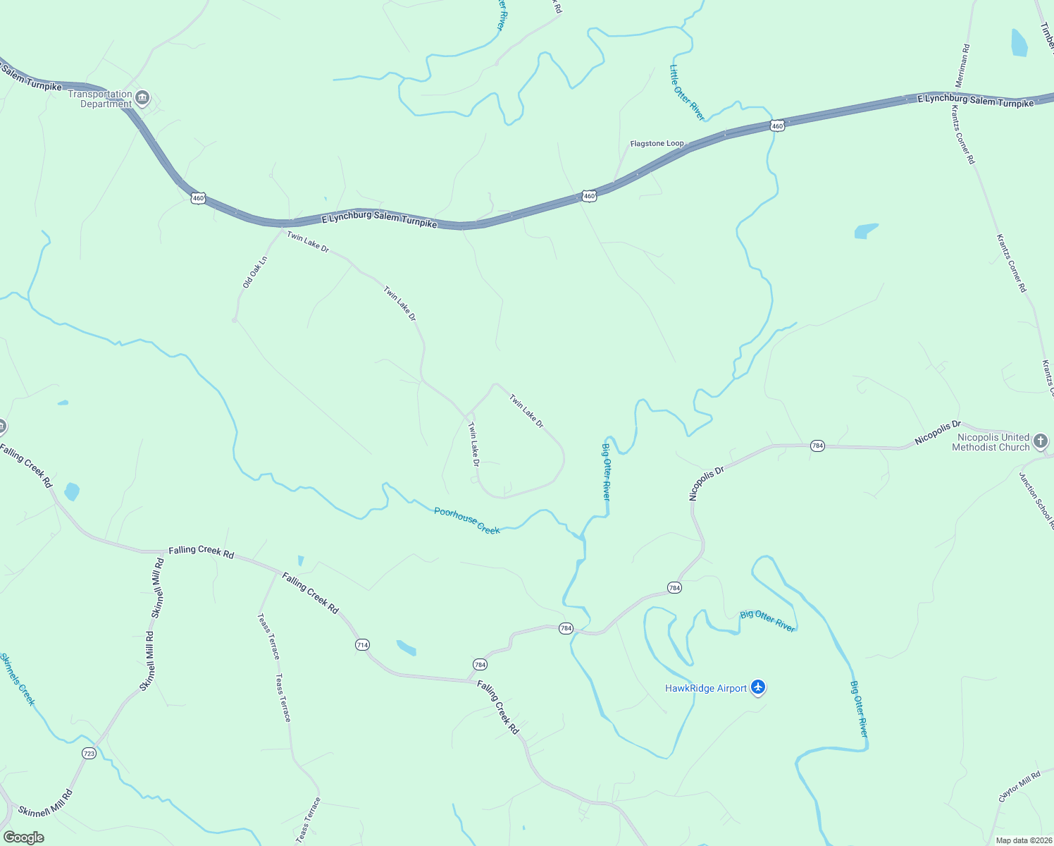 map of restaurants, bars, coffee shops, grocery stores, and more near 2506 Twin Lake Drive in Bedford