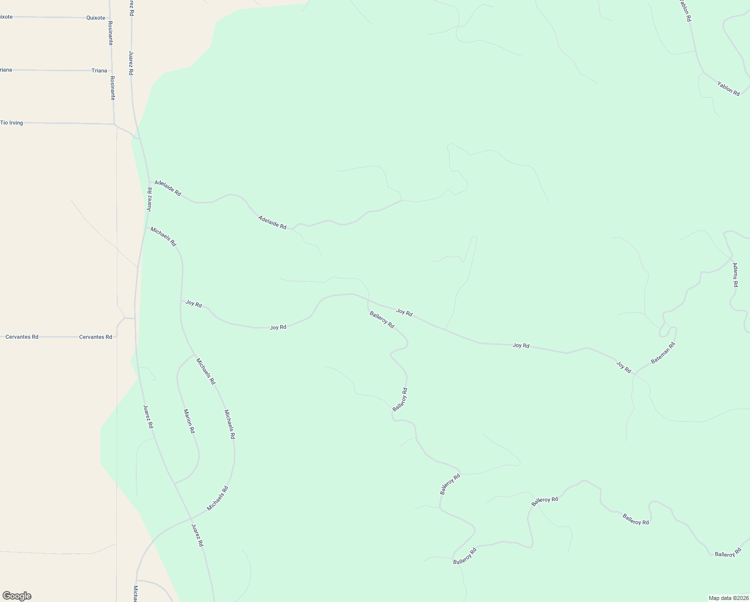 map of restaurants, bars, coffee shops, grocery stores, and more near 5398 Balleroy Road in San Luis