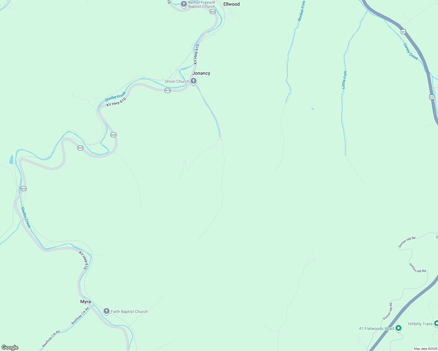 map of restaurants, bars, coffee shops, grocery stores, and more near 755 Elswicks Bridge in Virgie