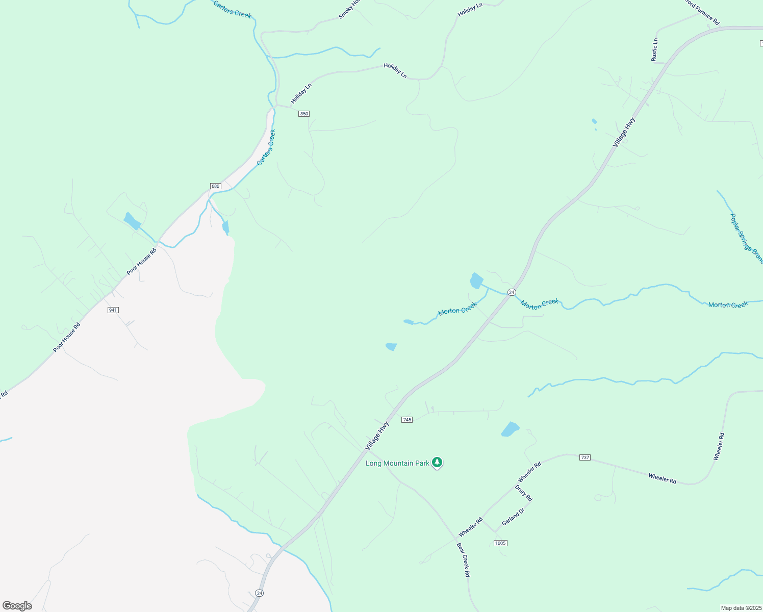 map of restaurants, bars, coffee shops, grocery stores, and more near 4048 Village Highway in Lynchburg