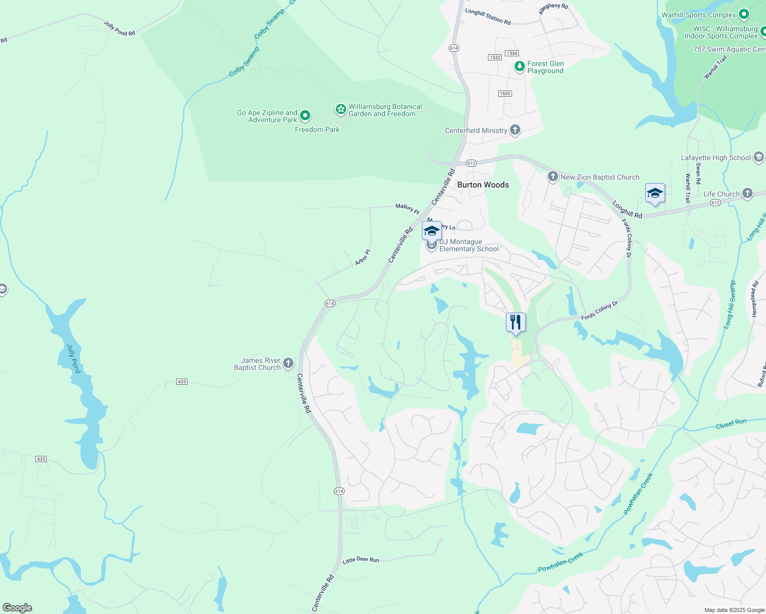 map of restaurants, bars, coffee shops, grocery stores, and more near 115 Royal Melbourne in Williamsburg