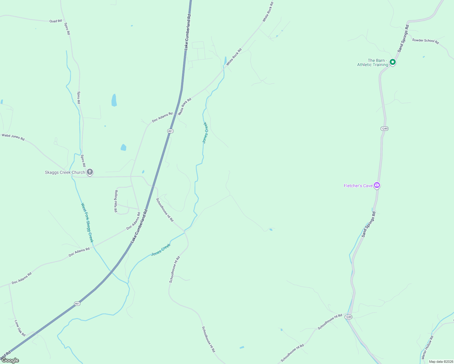 map of restaurants, bars, coffee shops, grocery stores, and more near Lewis Whitaker Road in Rockcastle County