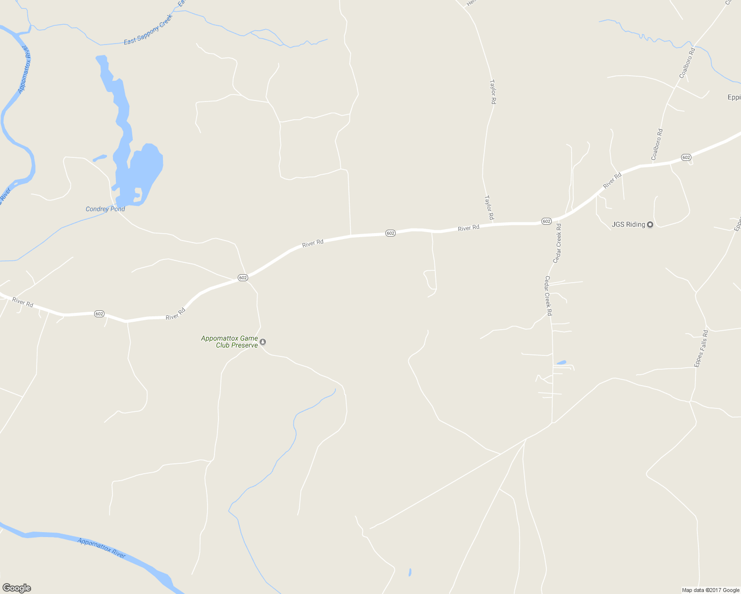 map of restaurants, bars, coffee shops, grocery stores, and more near 19321 River Road in Chesterfield