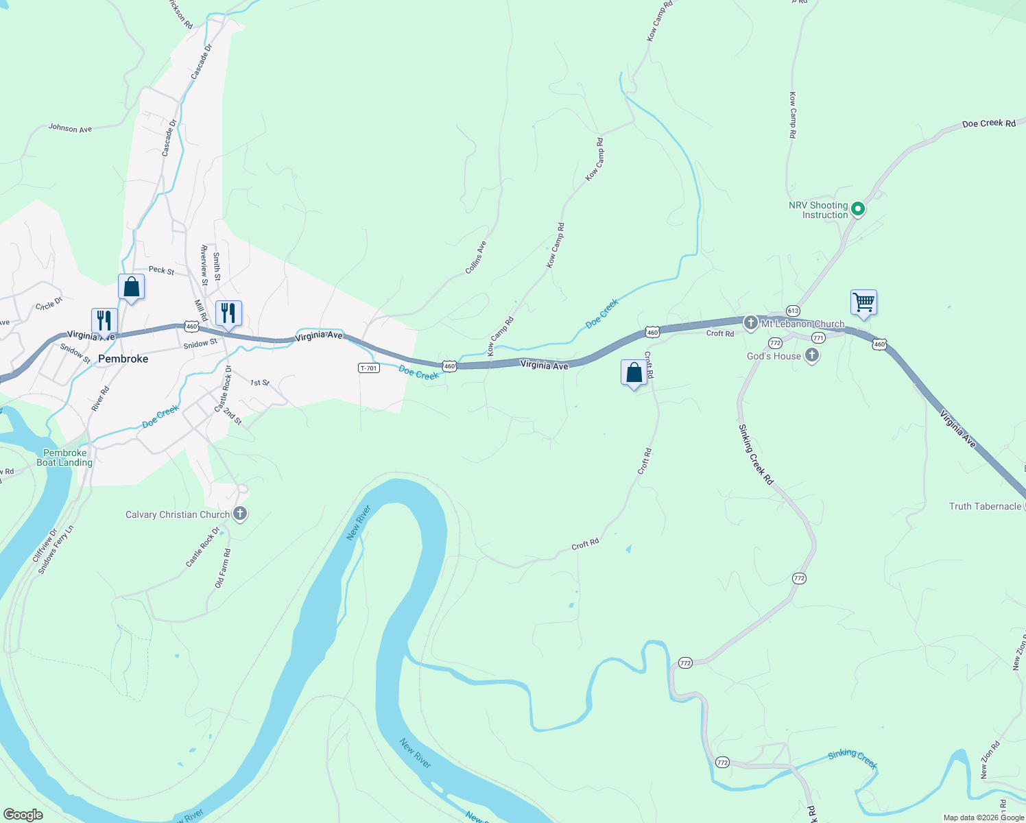 map of restaurants, bars, coffee shops, grocery stores, and more near in Pembroke