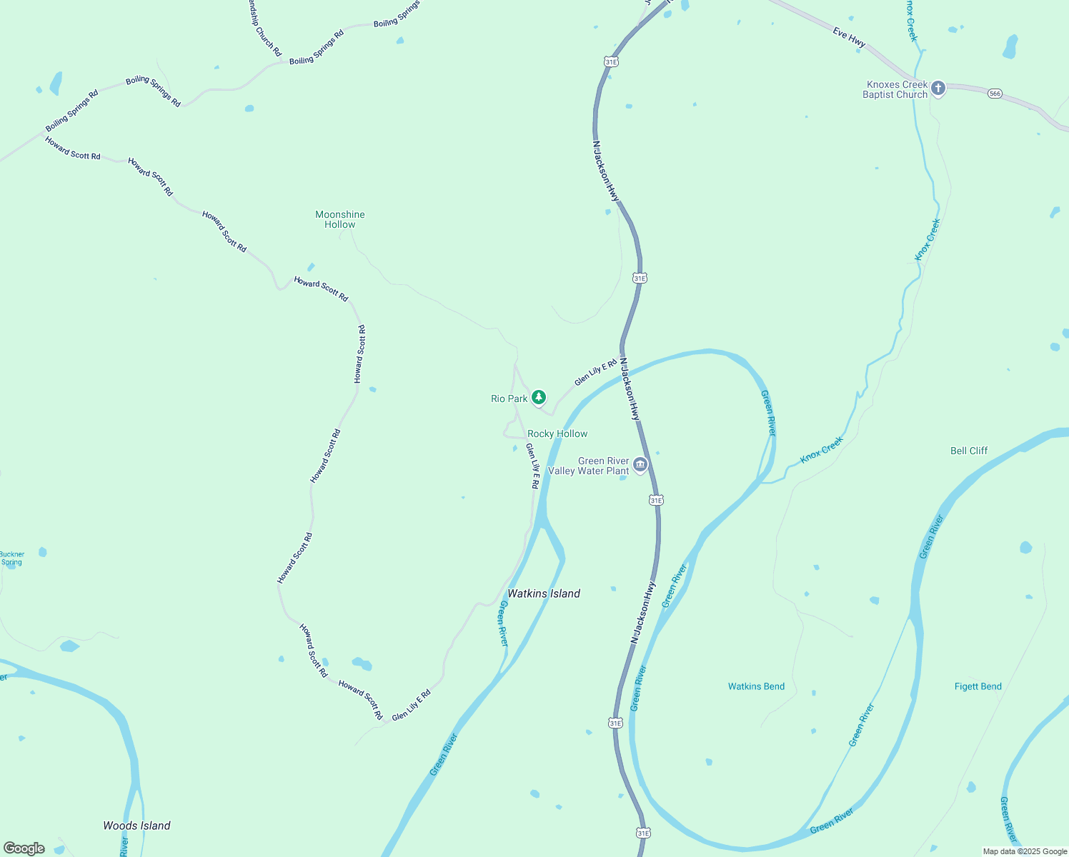 map of restaurants, bars, coffee shops, grocery stores, and more near 305 Glen Lily East Road in Munfordville