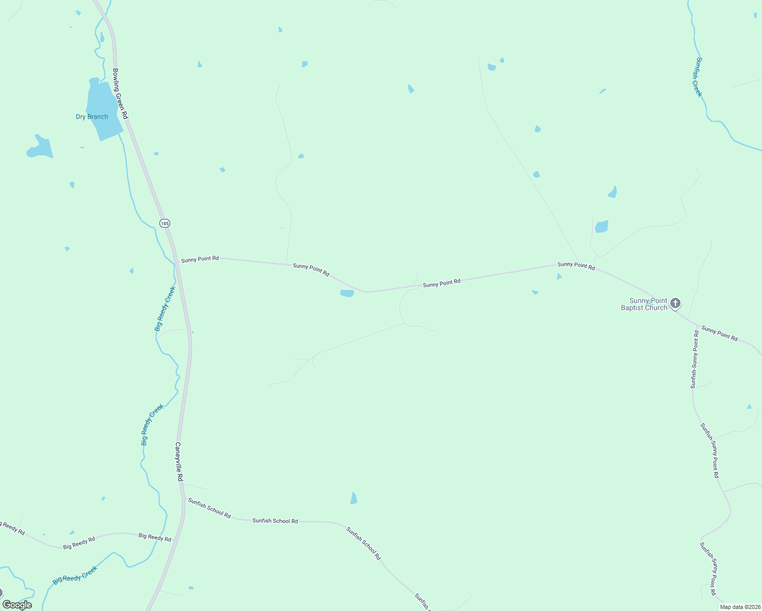 map of restaurants, bars, coffee shops, grocery stores, and more near 3624 Sunny Point Road in Brownsville