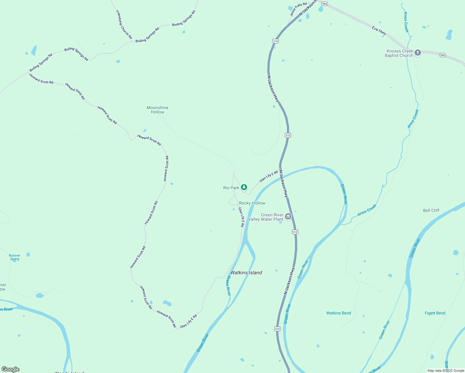 map of restaurants, bars, coffee shops, grocery stores, and more near 305 Glen Lily Road East in Munfordville
