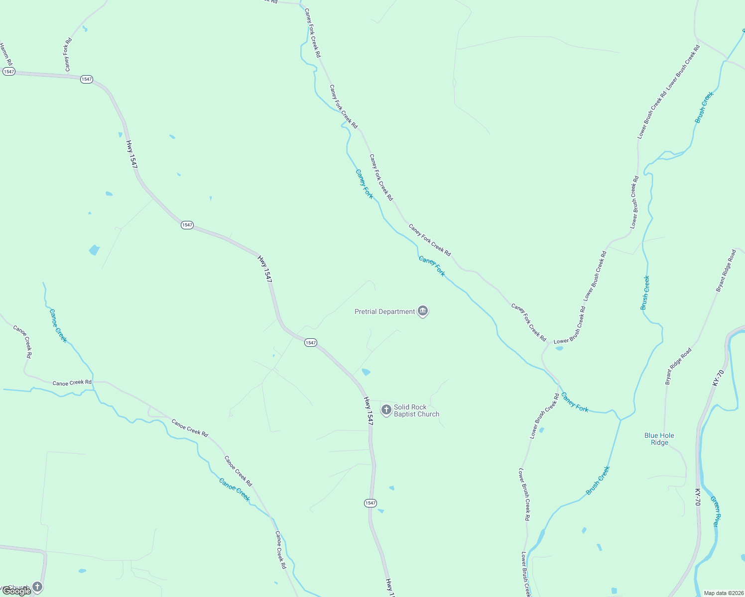 map of restaurants, bars, coffee shops, grocery stores, and more near Caudill Road in Liberty