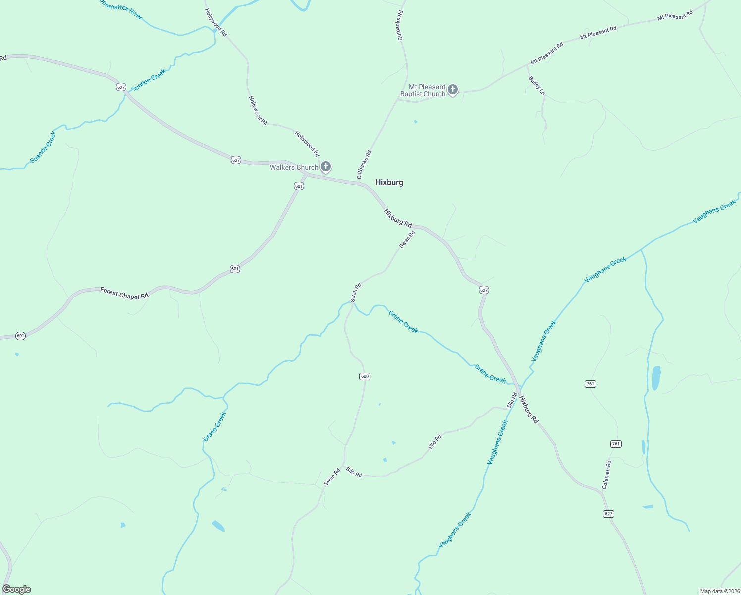map of restaurants, bars, coffee shops, grocery stores, and more near 4768 Swan Road in Pamplin