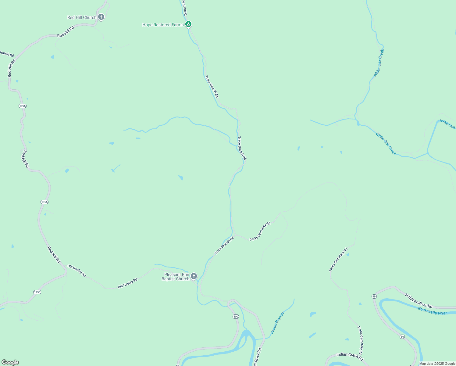 map of restaurants, bars, coffee shops, grocery stores, and more near Trace Branch Road in Livingston