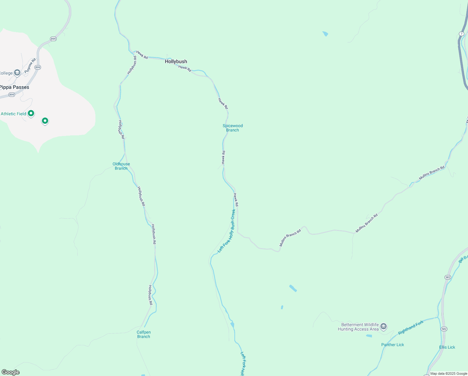 map of restaurants, bars, coffee shops, grocery stores, and more near 775 Hawk Road in Pippa Passes