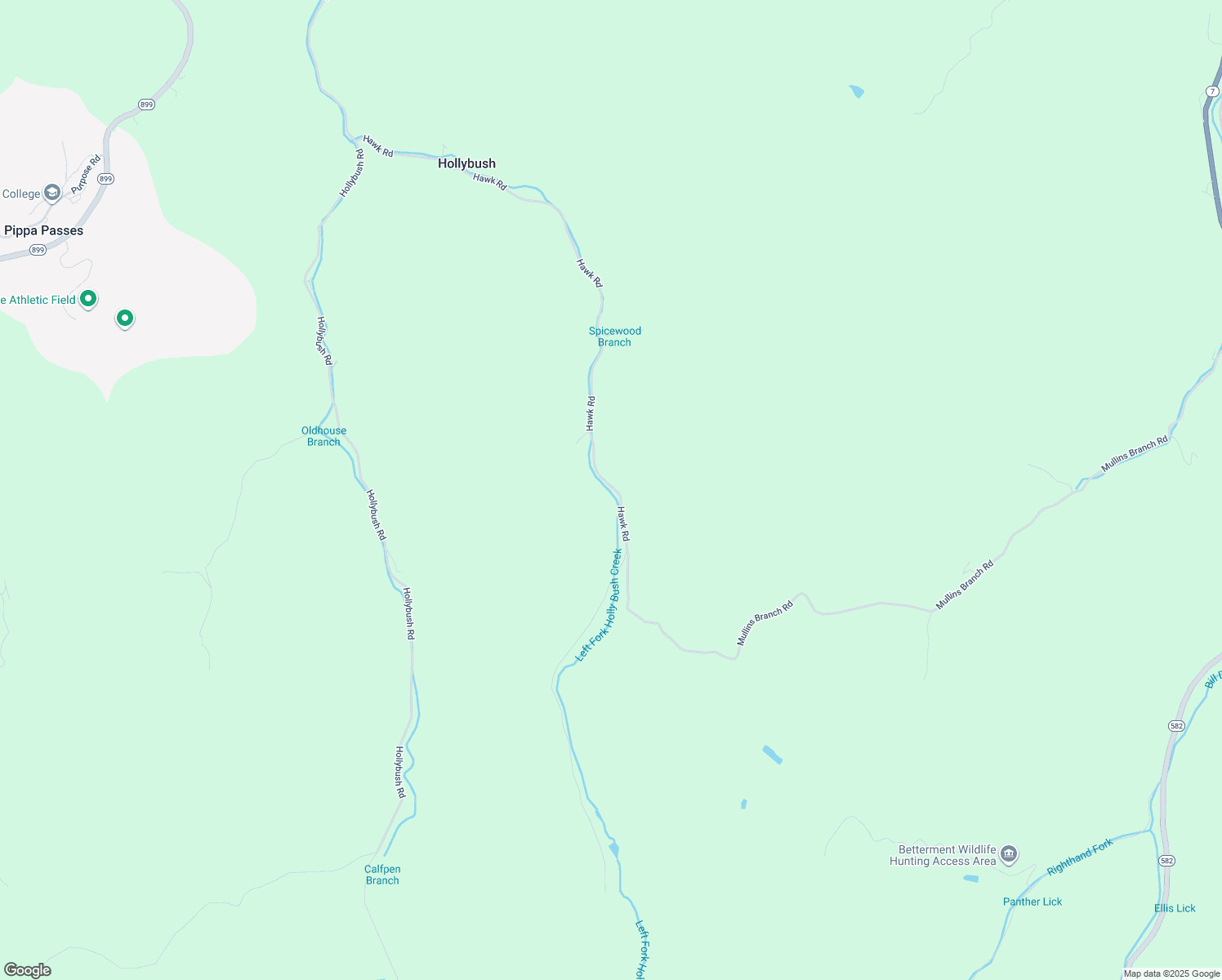 map of restaurants, bars, coffee shops, grocery stores, and more near 775 Hawk Road in Pippa Passes